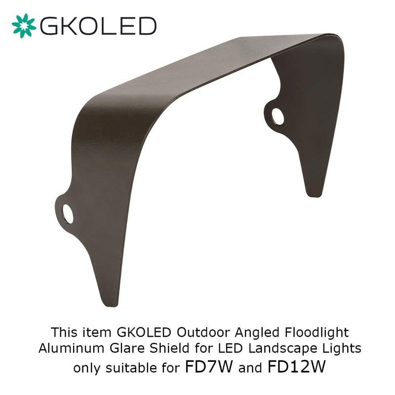 GKOLED Outdoor Angled Floodlight Aluminum Glare Shield for LED Landscape Light - Image 4